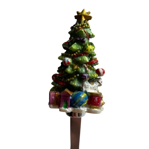 Christopher Radko Christmas Tree Cocktail Forks Set of 4 Party Spruced Up Spruce - Picture 7 of 11